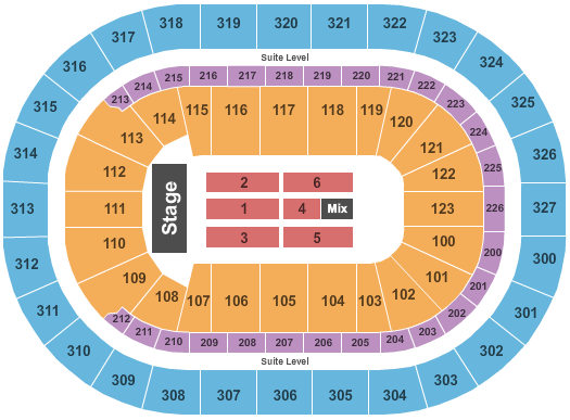 KeyBank Center Zac Brown Band Seating Chart